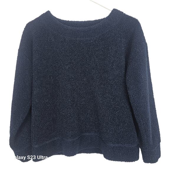 J Crew Sweater Women XS Navy Vintage Fleece Sweater Women Pullover Sweater - Picture 1 of 8